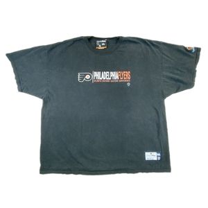 Vtg Hockey Rules NHL Mens 3XL Philadelphia Flyers Eastern Conference T Shirt